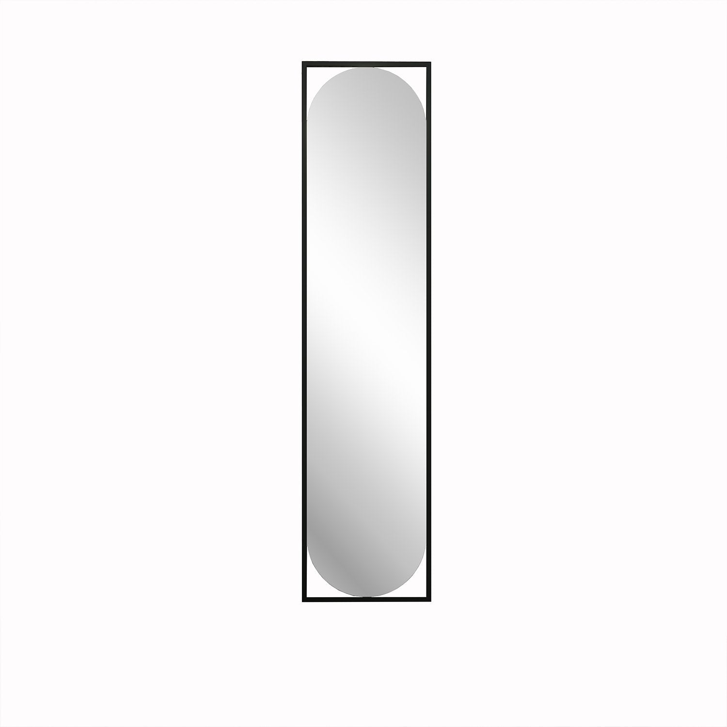 Espelho de parede elegante preto, 40 cm x 167 cm | 100% MDF, 18 mm de espessura | Design ecológico Flotal-E para decoração moderna