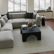 Mesa de Centro Preta Elegante, 80 x 80 x 37 cm | Painel de Partículas 100% Revestido em Melamina, 18 mm de Espessura | Design Moderno para Sala de Estar e Lounge