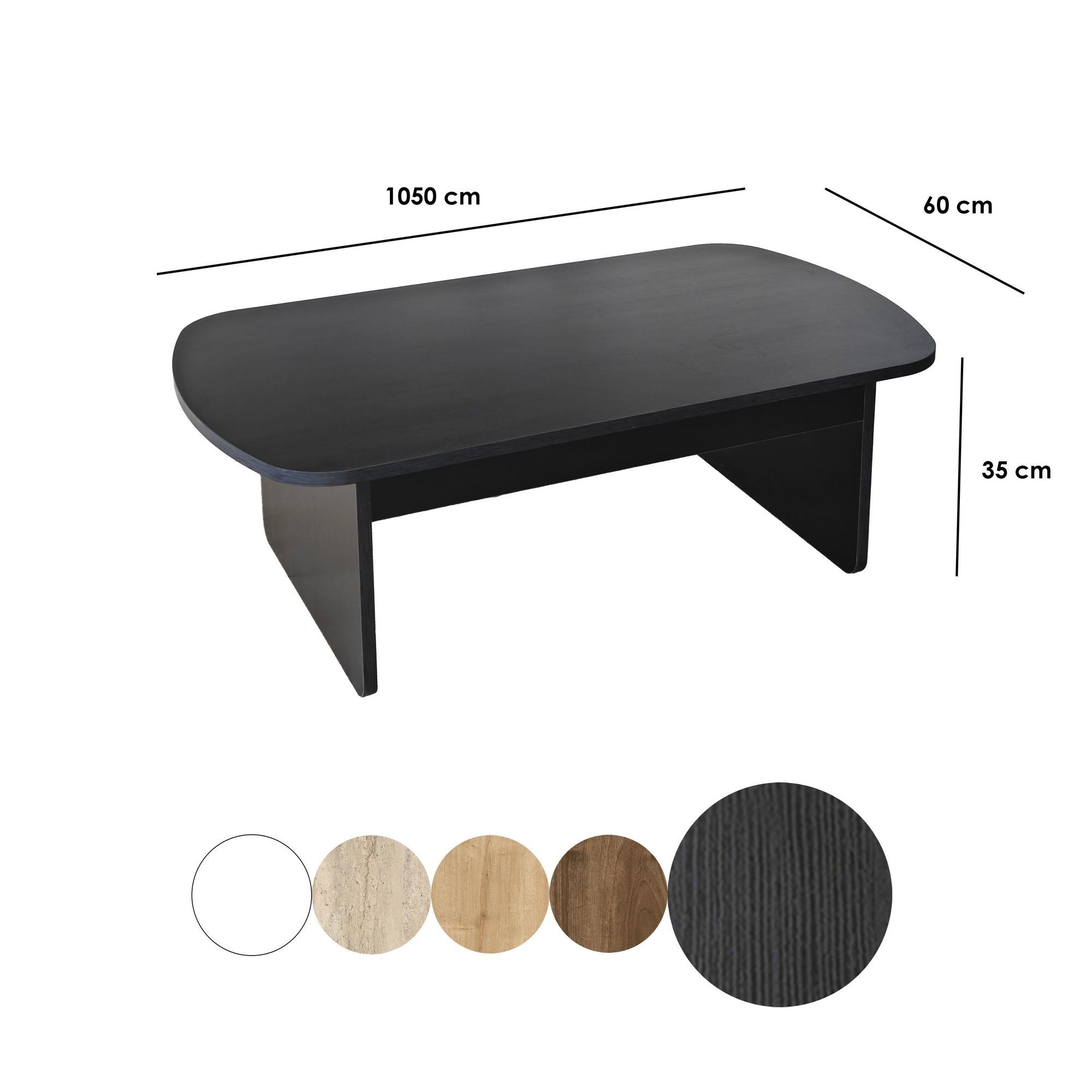 Mesa de Centro – 105cm x 35cm x 60cm – Preto – Painel de Partículas