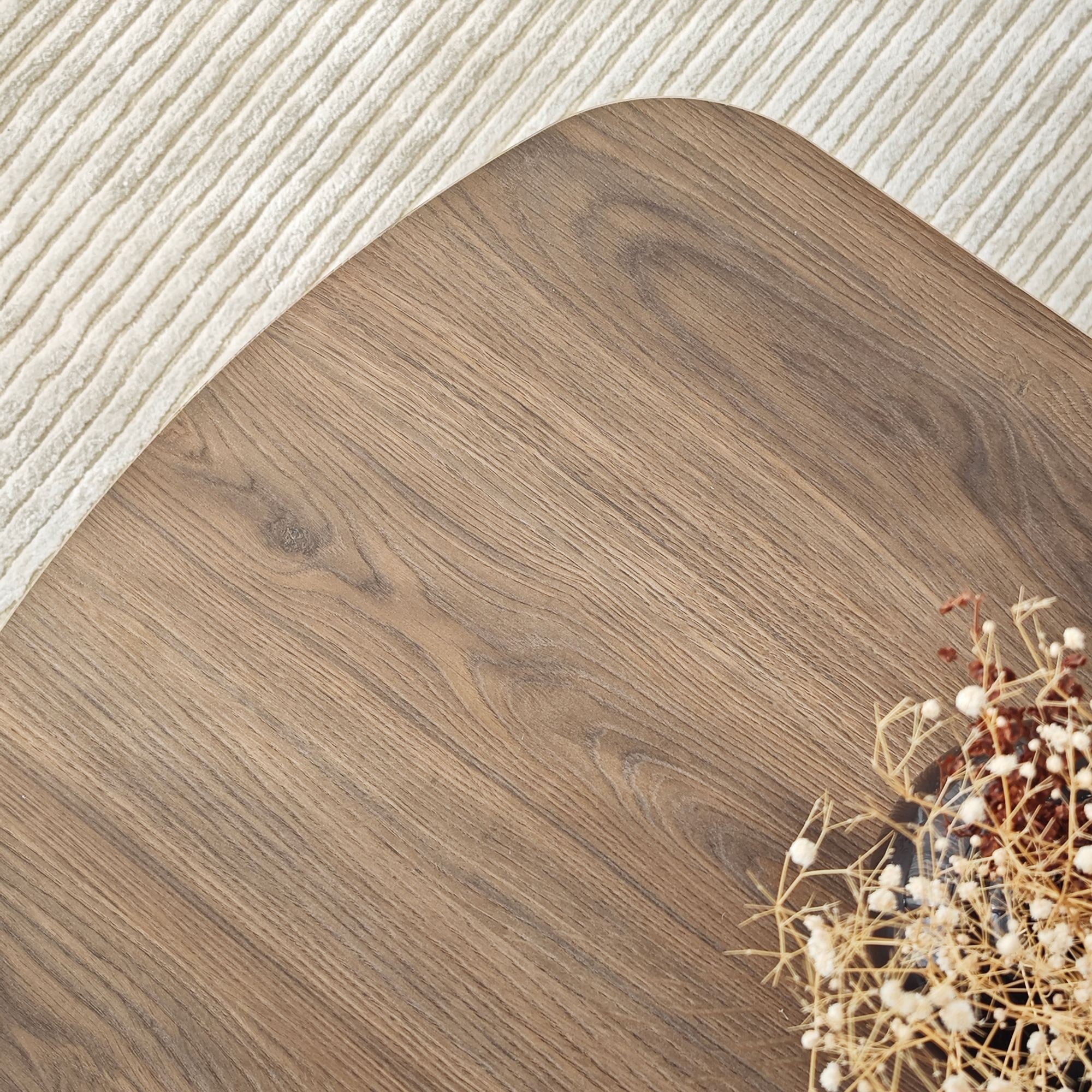 Mesa de Centro – 105cm x 35cm x 60cm – Nogueira – Painel de Partículas Revestido a Melamina