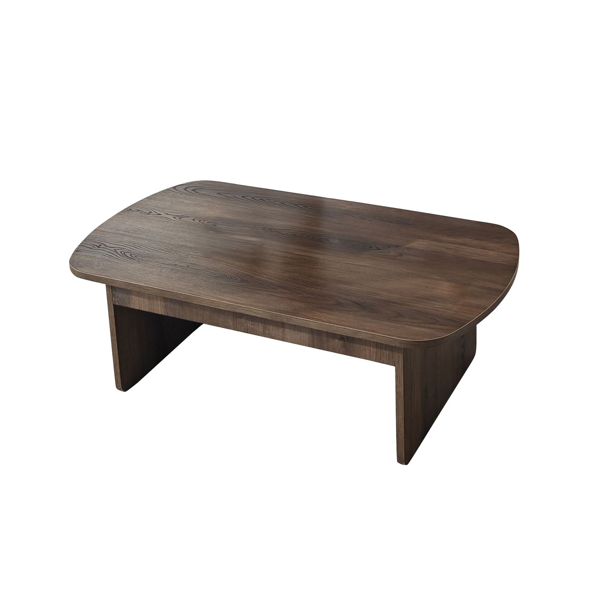 Mesa de Centro – 105cm x 35cm x 60cm – Nogueira – Painel de Partículas Revestido a Melamina