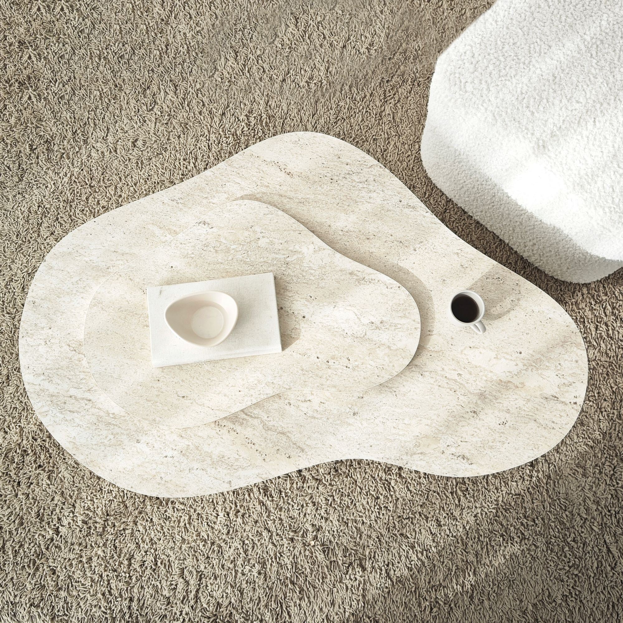 Mesa de Centro – 105 cm x 35 cm x 65 cm – Travertino