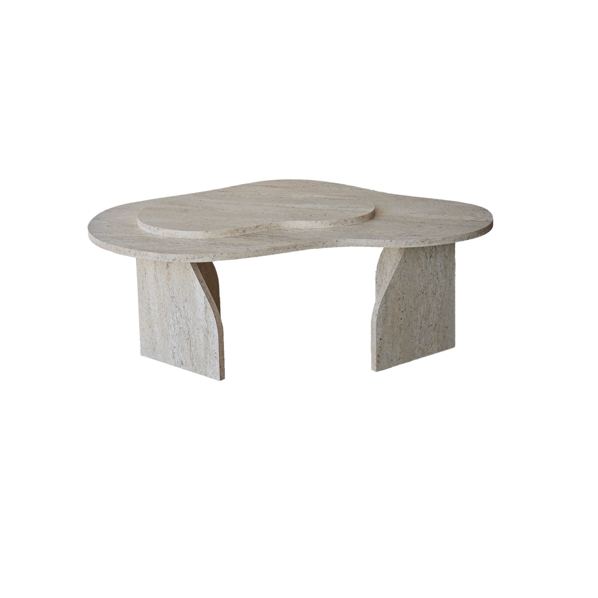 Mesa de Centro – 105 cm x 35 cm x 65 cm – Travertino