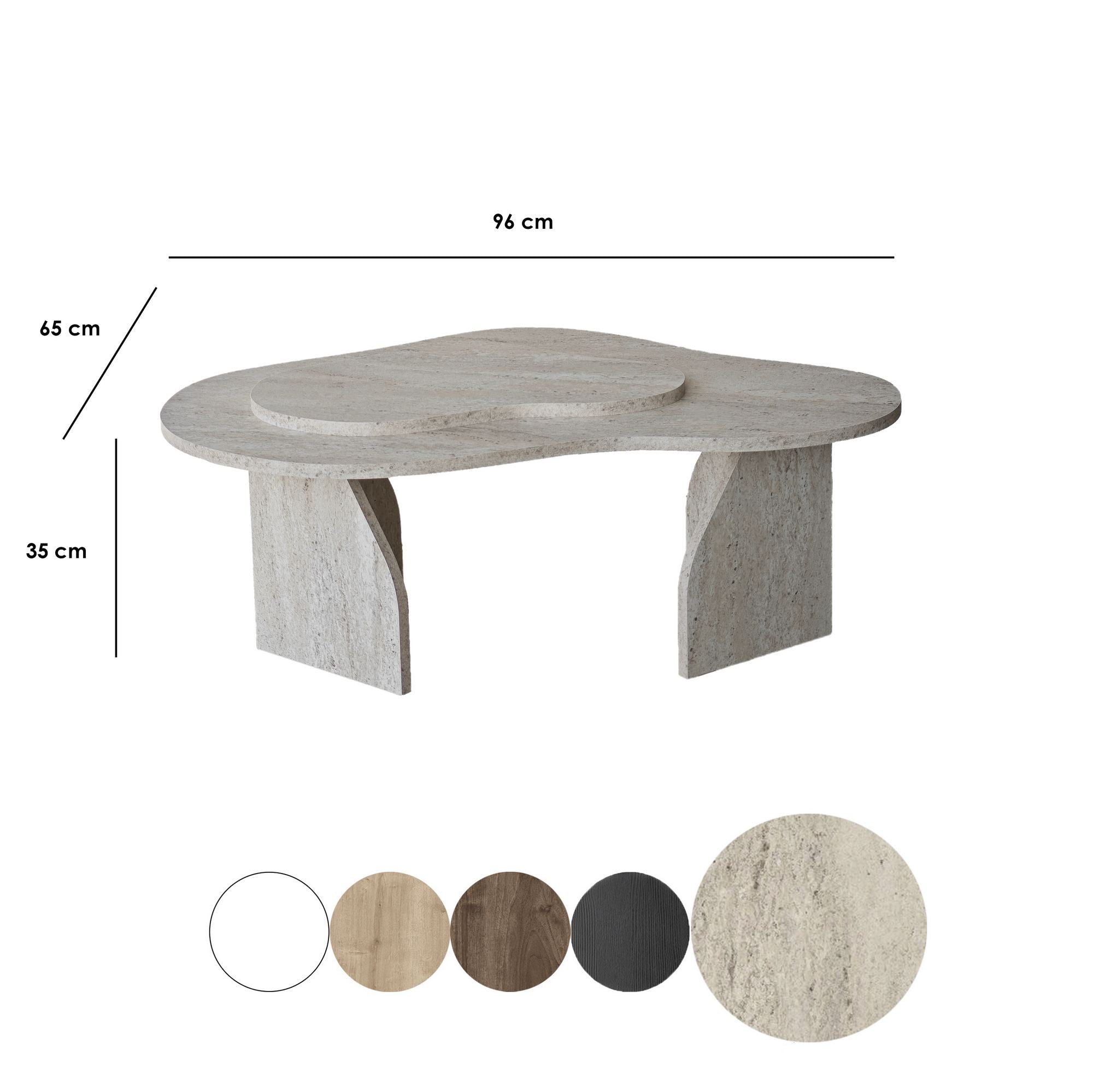 Mesa de Centro – 105 cm x 35 cm x 65 cm – Travertino