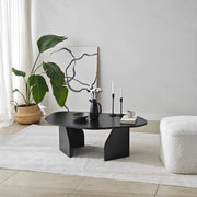 Mesa de Centro – 100 cm x 60 cm x 35 cm – Preta – Aglomerado revestido de Melamina