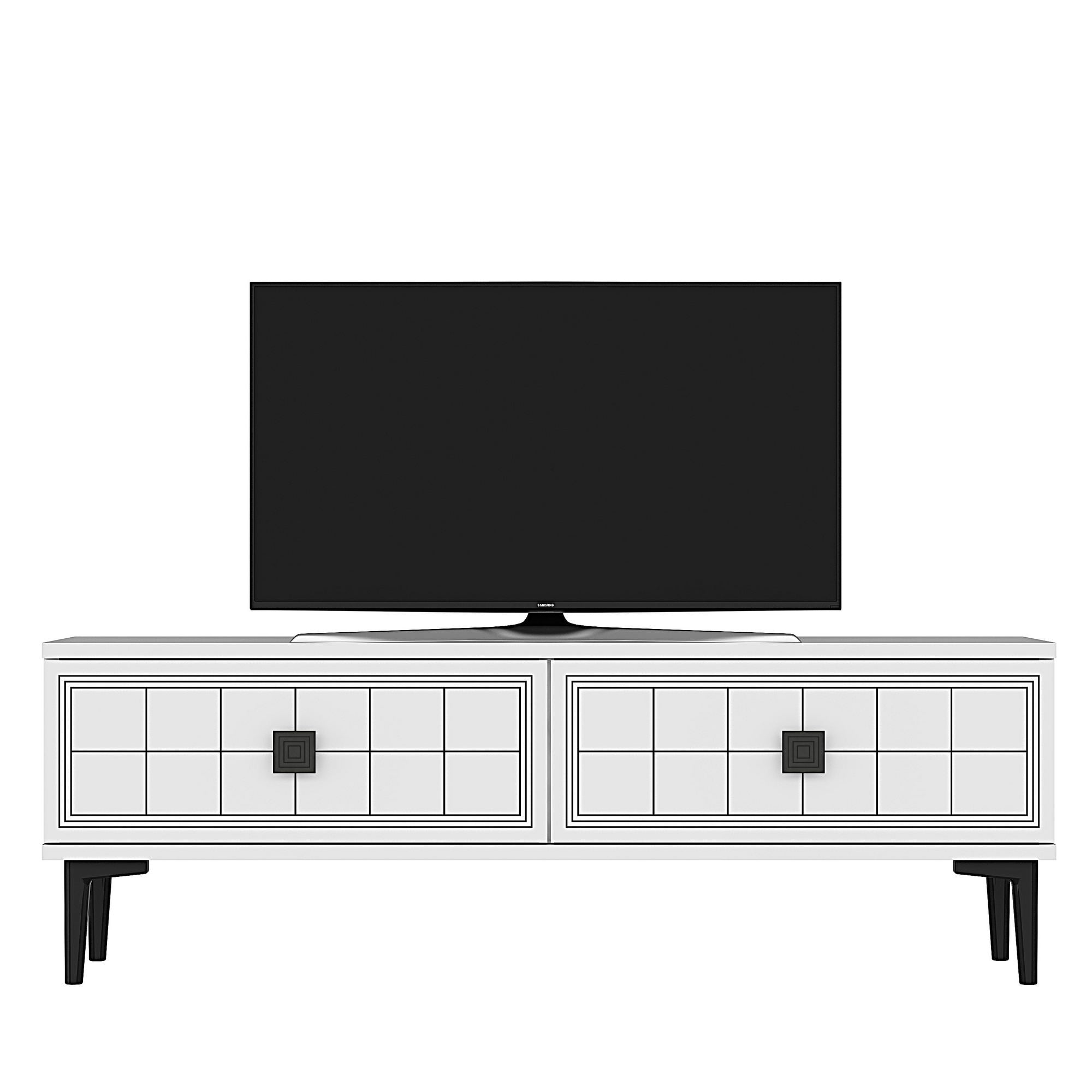 Móvel de TV – 120 cm x 41 cm x 29,6 cm – Branco – MDF