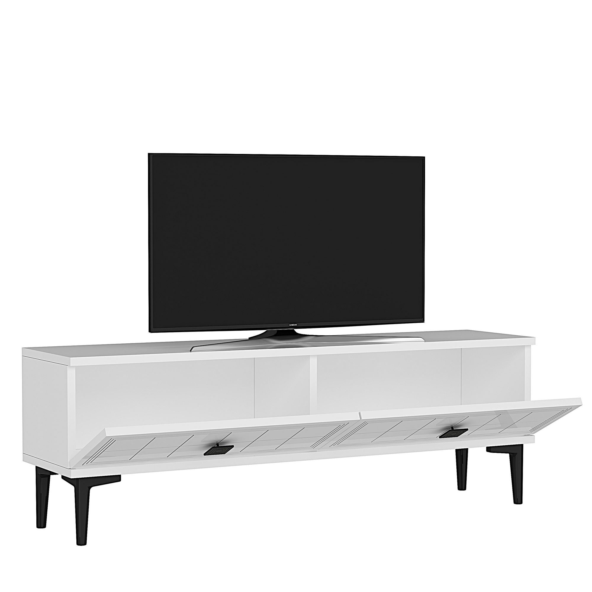 Móvel de TV – 120 cm x 41 cm x 29,6 cm – Branco – MDF