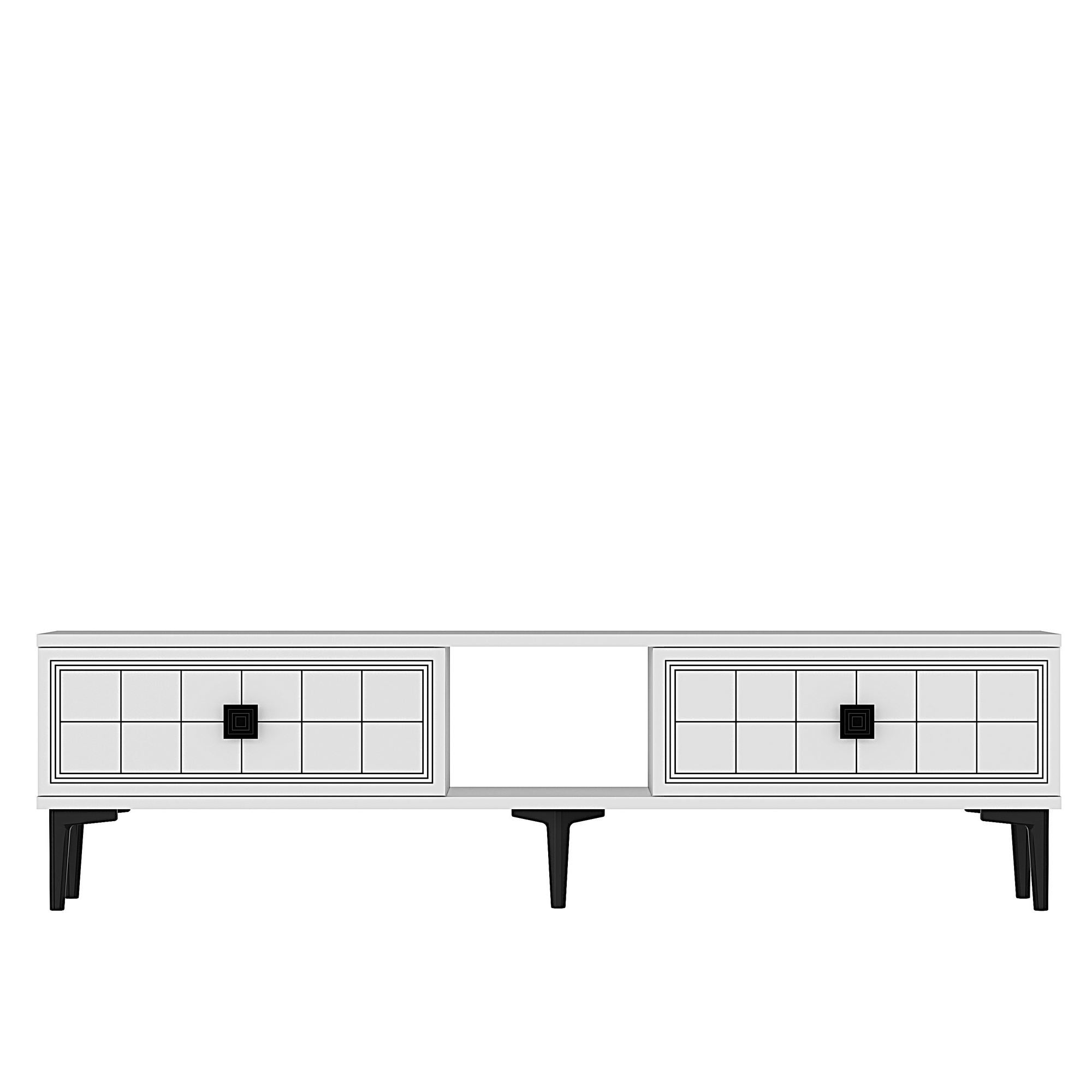 Móvel de TV – 150 cm – Branco – MDF