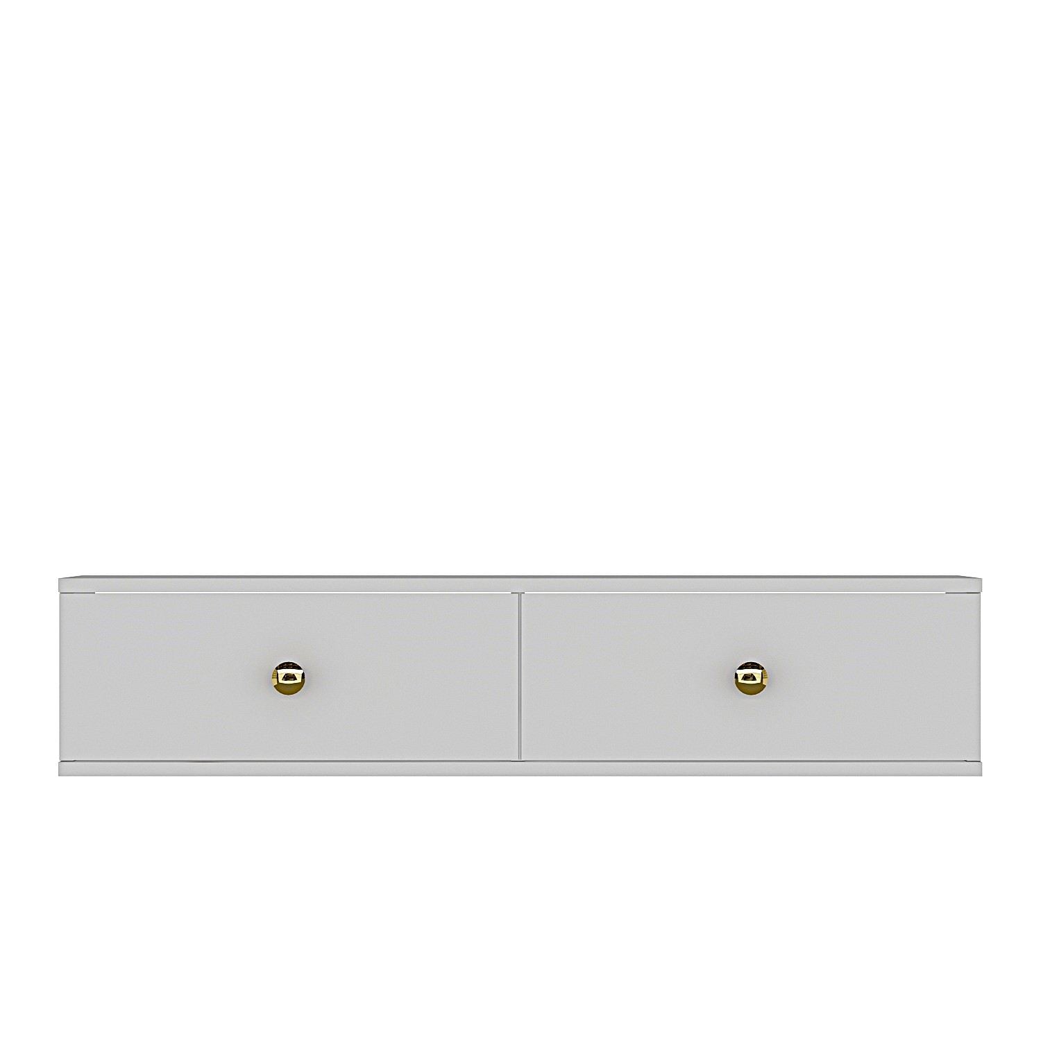 Móvel de TV – 120cm – Branco e Dourado – Painel de partículas