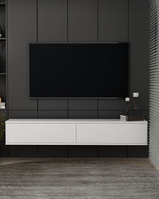 Móvel de TV – 120 cm x 25,8 cm x 29,6 cm – Branco – MDF