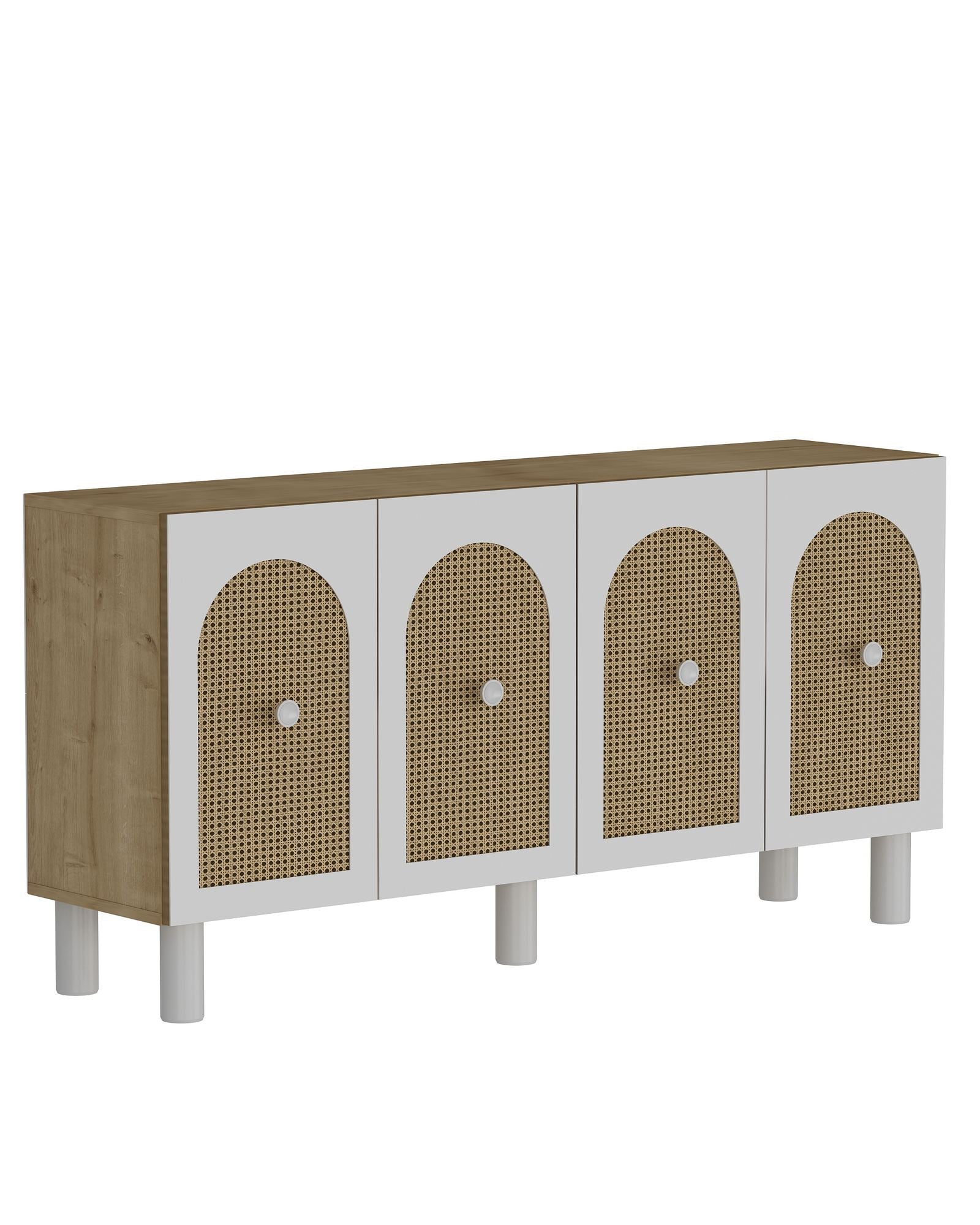 Aparador – 150 cm x 75 cm x 30 cm – Carvalho Safira e Hazeran – Aglomerado