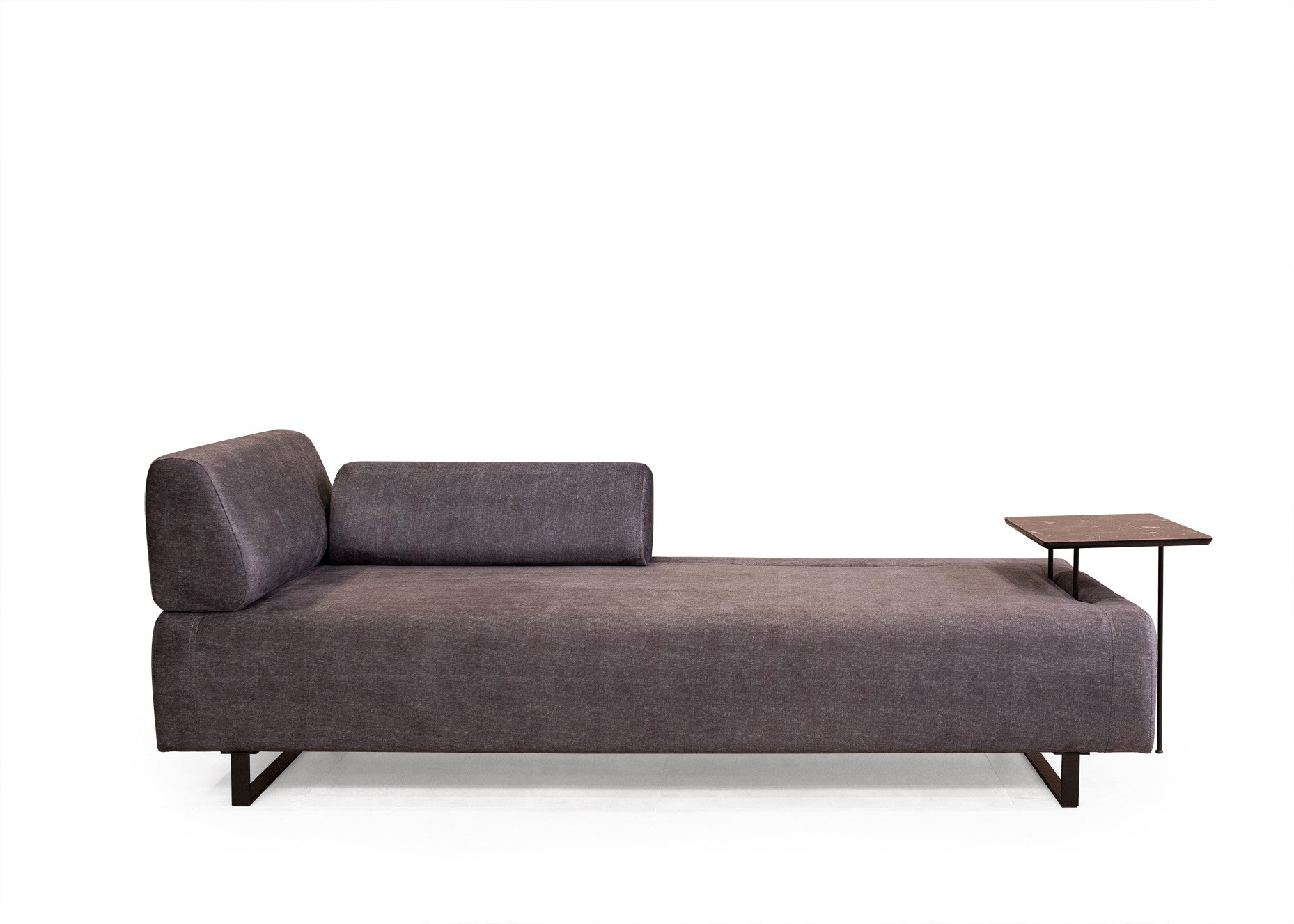 Sofá-cama de 3 lugares, antracite, 220 cm | Estrutura em madeira de faia, 100% poliéster, almofadas portáteis, pernas de metal preto | Elegante e funcional para uma vida moderna