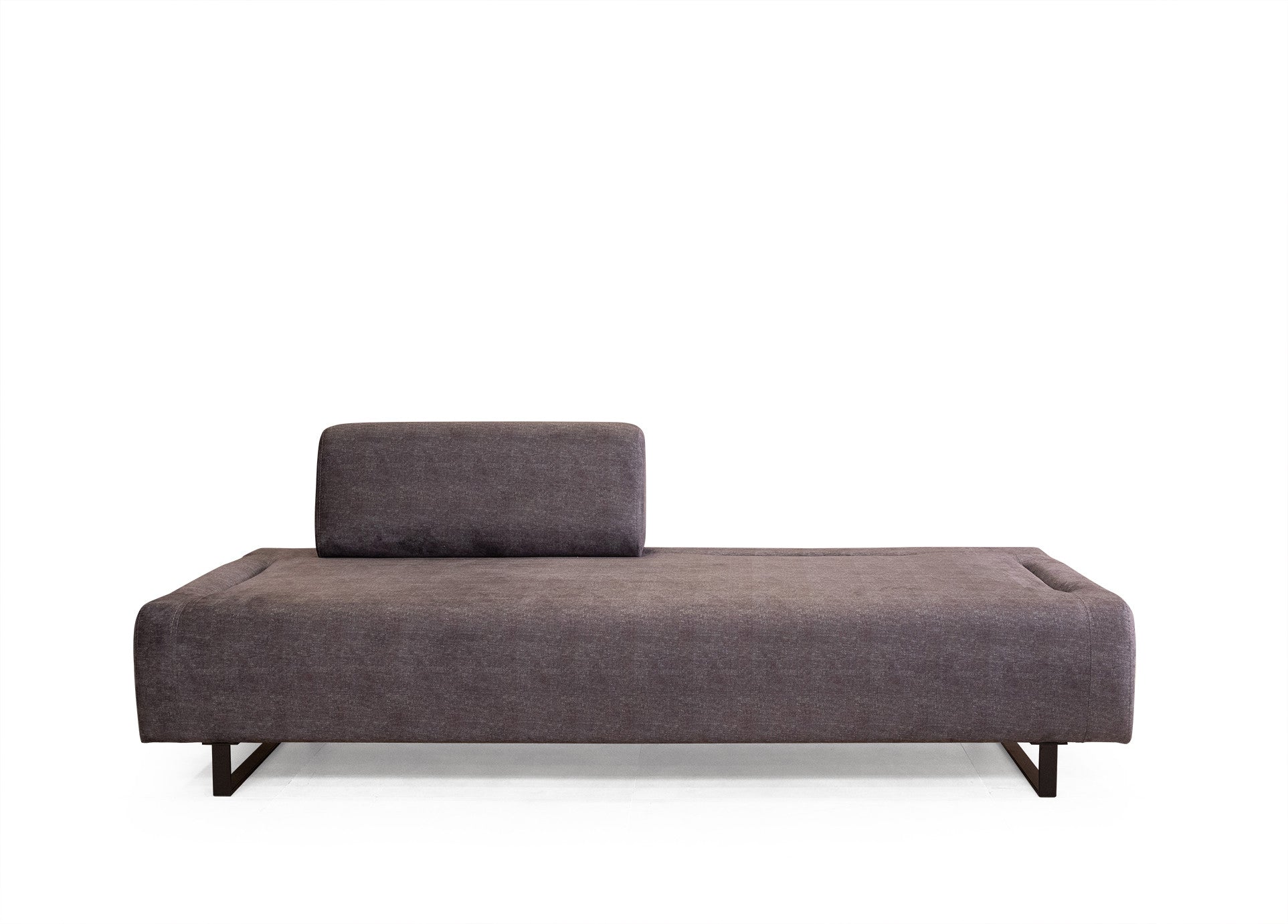 Sofá-cama de 3 lugares, antracite, 220 cm | Estrutura em madeira de faia, 100% poliéster, almofadas portáteis, pernas de metal preto | Elegante e funcional para uma vida moderna