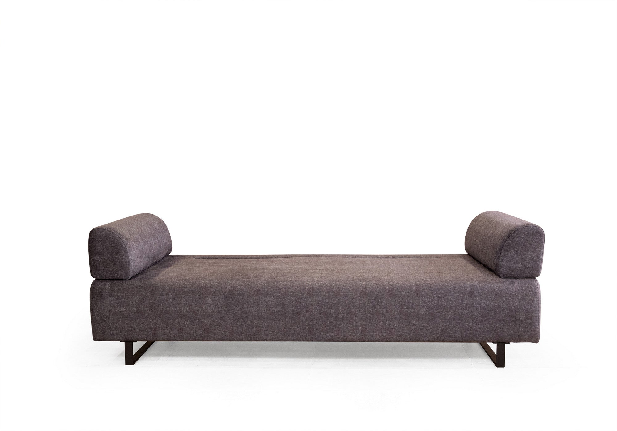 Sofá-cama de 3 lugares, antracite, 220 cm | Estrutura em madeira de faia, 100% poliéster, almofadas portáteis, pernas de metal preto | Elegante e funcional para uma vida moderna