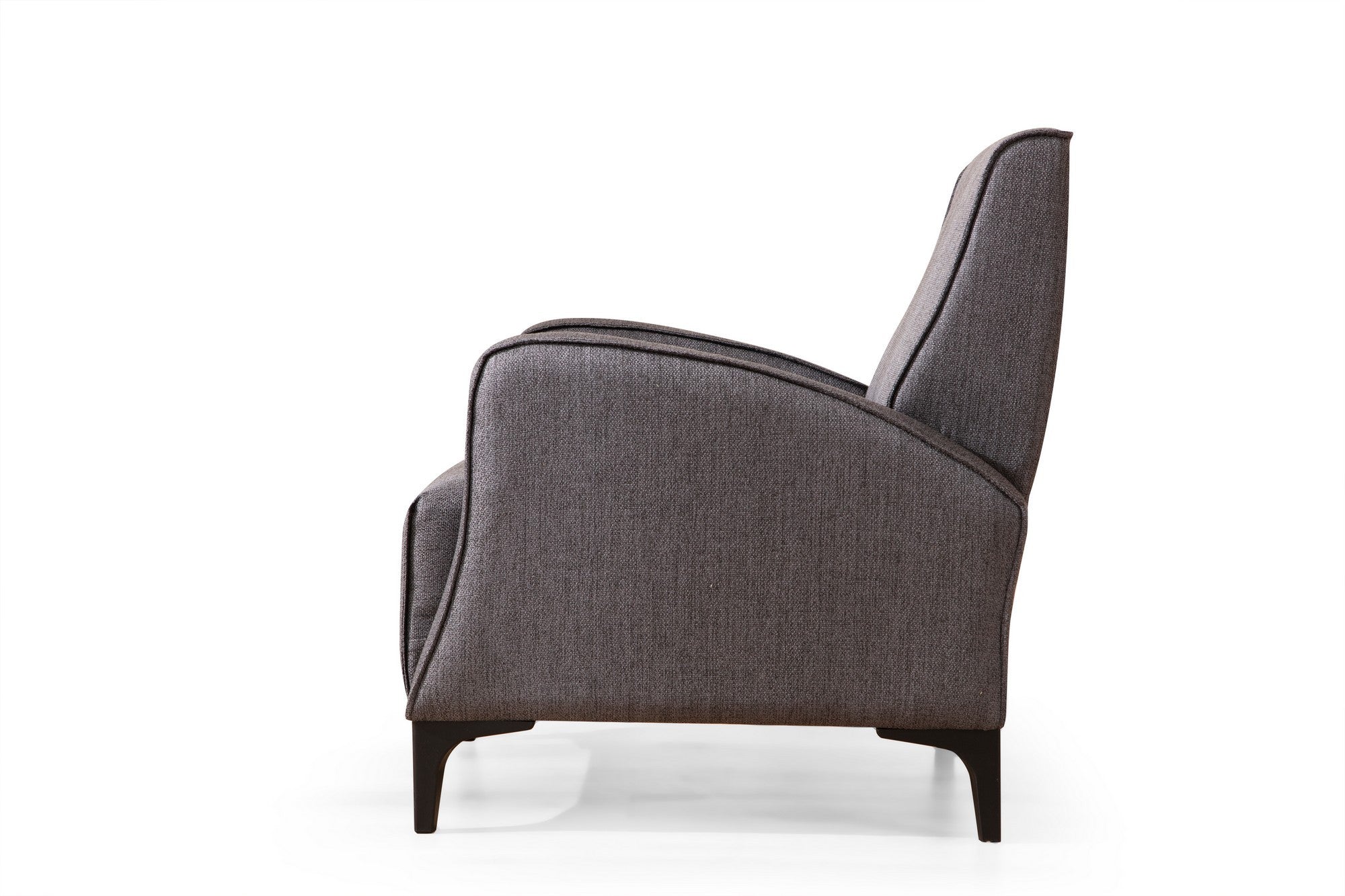 Poltrona Elegante, Antracite, 78x87x78 cm | Estrutura em Madeira de Faia e Aglomerado, 100% Poliéster, Inclui 2 Almofadas | Perfeita para Decoração Moderna e Industrial