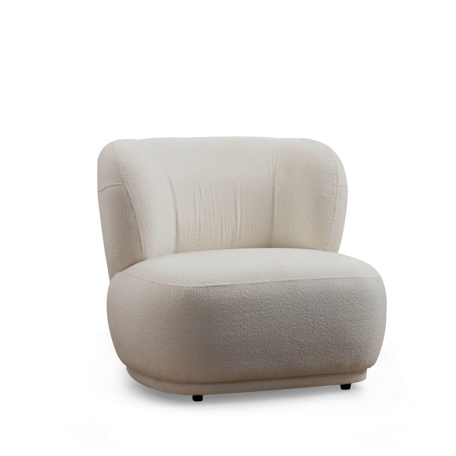 Poltrona Elegante, Branca, 85 x 78 x 80 cm | Estrutura em madeira de faia e aglomerado, 100% poliéster, espuma macia e almofada de mola | Inclui 2 almofadas redondas