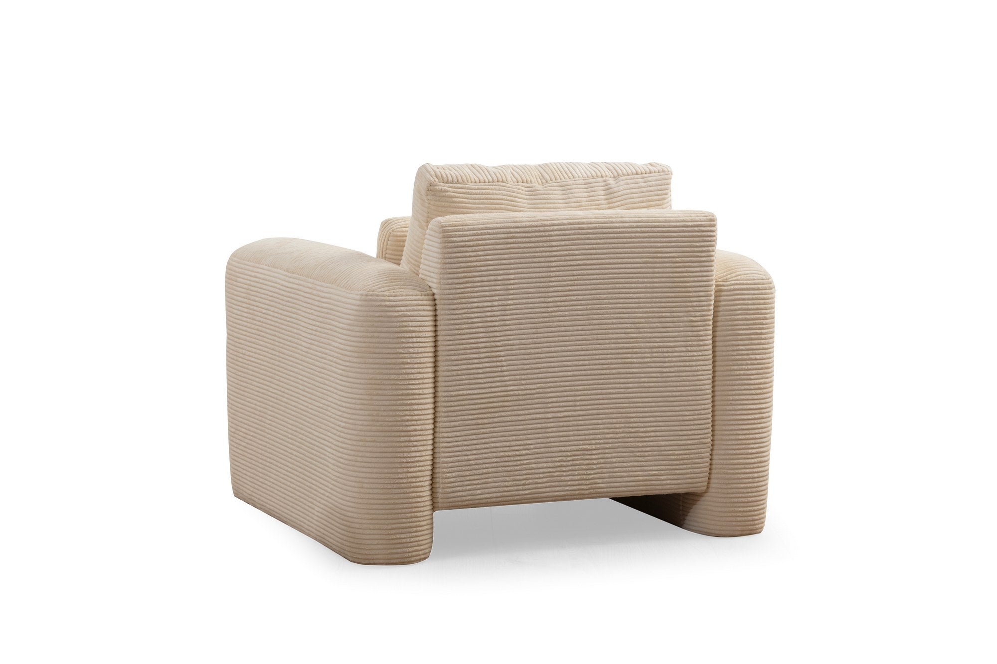 Poltrona Elegante, Bege, 98 x 97 x 73 cm | Estrutura em madeira de faia e aglomerado, 100% poliéster, espuma 28 DNS | Almofadas portáteis, tecido lavável a seco