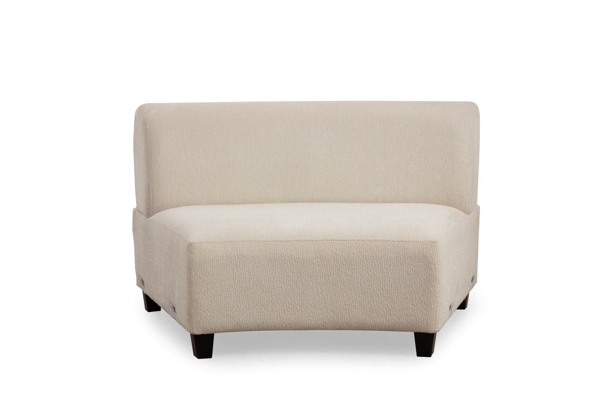 Sofá de canto elegante em formato de U, cor creme, 390 x 100 x 70 cm | Estrutura em madeira de faia, 100% poliéster, espuma 28 DNS | Elegante e confortável para salas de estar modernas