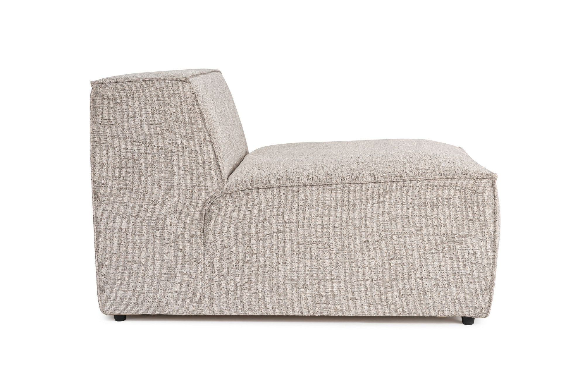 Poltrona elegante de 1 lugar, cor mocha, 83 x 108 x 65 cm | Estrutura 100% madeira de carpa, tecido 100% linho, espuma 32 DNS | Perfeito para salas de estar modernas e espaços aconchegantes