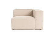 Poltrona elegante de 1 lugar, cor pêssego, 110 x 108 x 65 cm | Estrutura 100% madeira de carpa, tecido 100% linho, espuma 32 DNS, inclui 1 almofada | Elegante e confortável