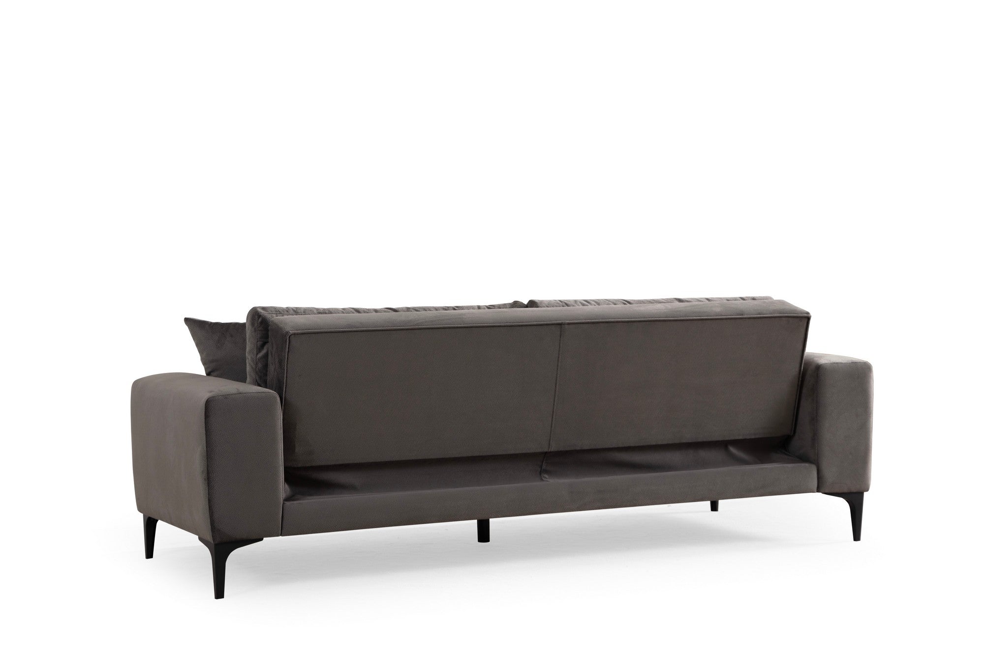 Sofá elegante de 3 lugares, antracite, 234 x 100 x 78 cm | Estrutura em madeira de faia, 100% poliéster, almofadas de espuma macia | Perfeito para salas de estar modernas