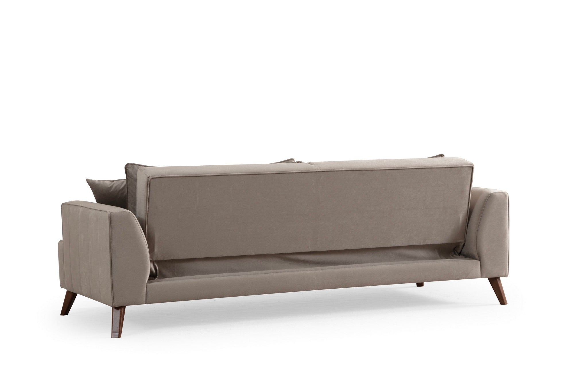 Sofá elegante de 3 lugares, cinza claro, 220 x 100 x 78 cm | Estrutura em madeira de faia e aglomerado, 100% poliéster, lavável a seco | Design confortável e moderno para salas de estar