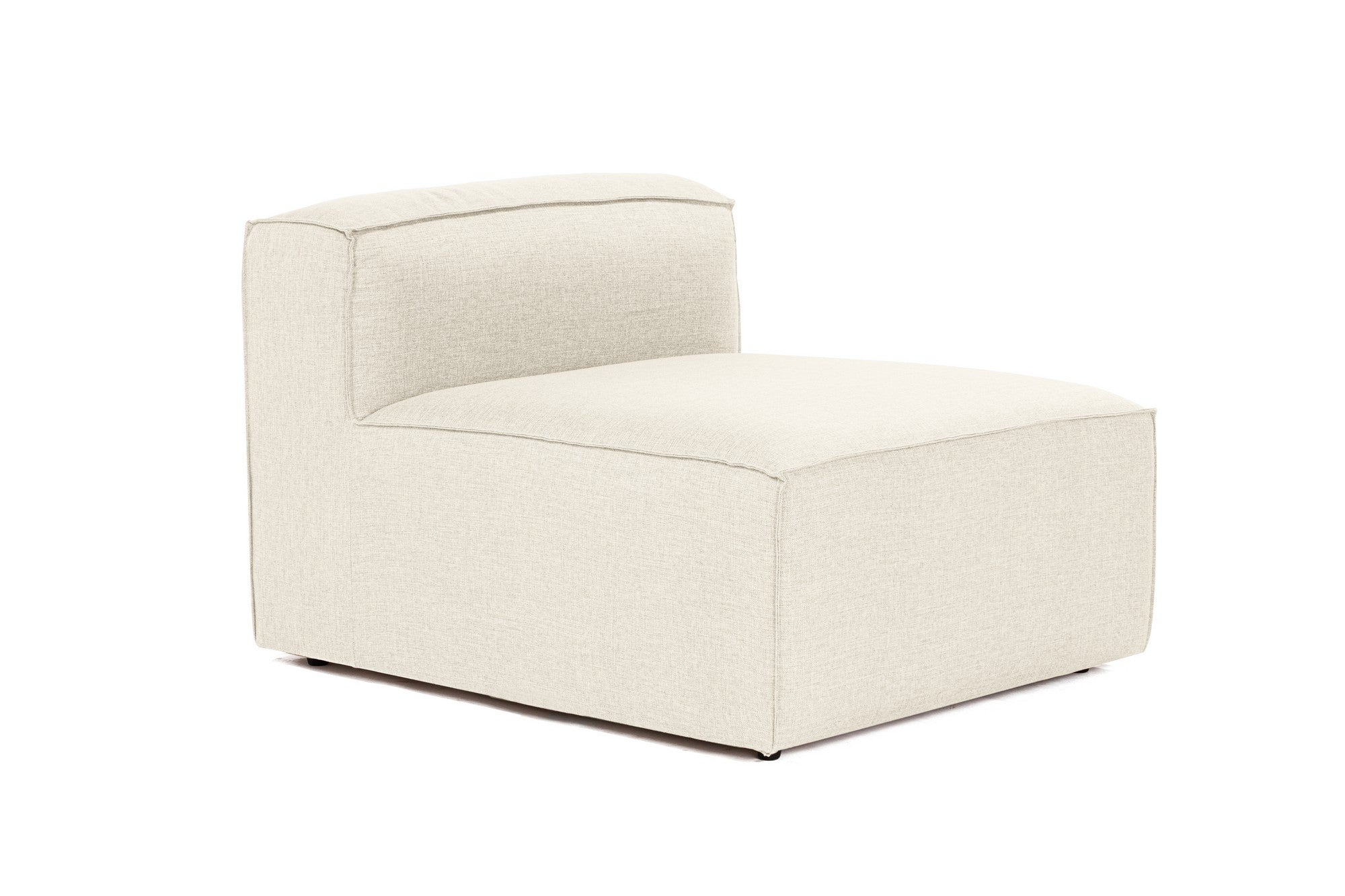 Poltrona elegante de 1 lugar, linho cru, 83 x 66 x 105 cm | Estrutura 100% madeira de carpa, espuma DNS 32, pernas de plástico | Perfeito para salas de estar modernas e espaços aconchegantes