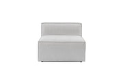 Poltrona elegante de 1 lugar, cinza claro, 66 cm de altura | Estrutura 100% madeira de carpa, tecido 100% linho, espuma 32 DNS | Elegante e confortável para espaços de convivência modernas