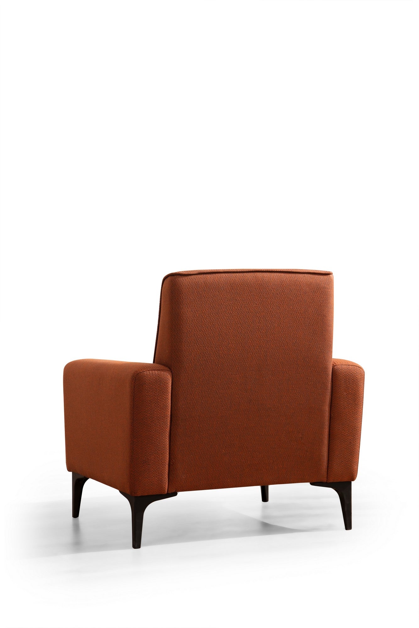 Poltrona elegante de 1 lugar, vermelho-azulejo, 90 x 85 x 77 cm | Estrutura em madeira de faia e aglomerado, 100% poliéster, almofadas de espuma macia | Fácil manutenção, design moderna