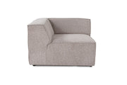 Poltrona elegante de 1 lugar, cor mocha, 108 x 108 x 65 cm | Estrutura 100% madeira de carpa, tecido 100% linho, espuma 32 DNS | Elegante e confortável para espaços de convivência modernas