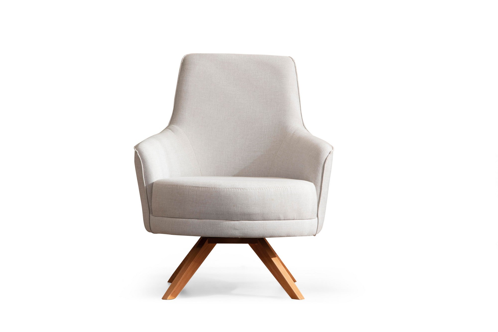 Poltrona Elegante, Cor Creme, 72 x 87 x 102 cm | Estrutura em Madeira de Faia e Aglomerado, 100% Poliéster, Almofadas de Espuma Macia | Assentos Elegantes e Confortáveis para Casa