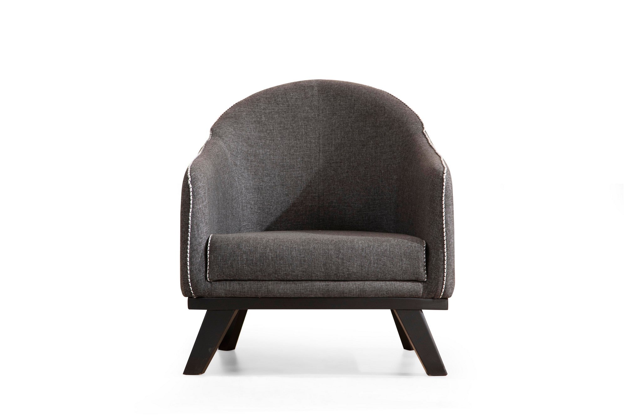 Poltrona Elegante, Antracite, 75 x 90 x 82 cm | Estrutura em madeira de faia e aglomerado, 100% poliéster, almofadas de espuma macia | Elegante e confortável para sala de estar