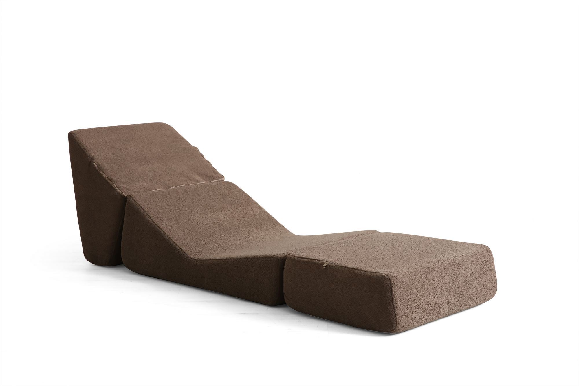 Poltrona-cama – 70 cm x 100 cm x 70 cm – Marrom – Poliester