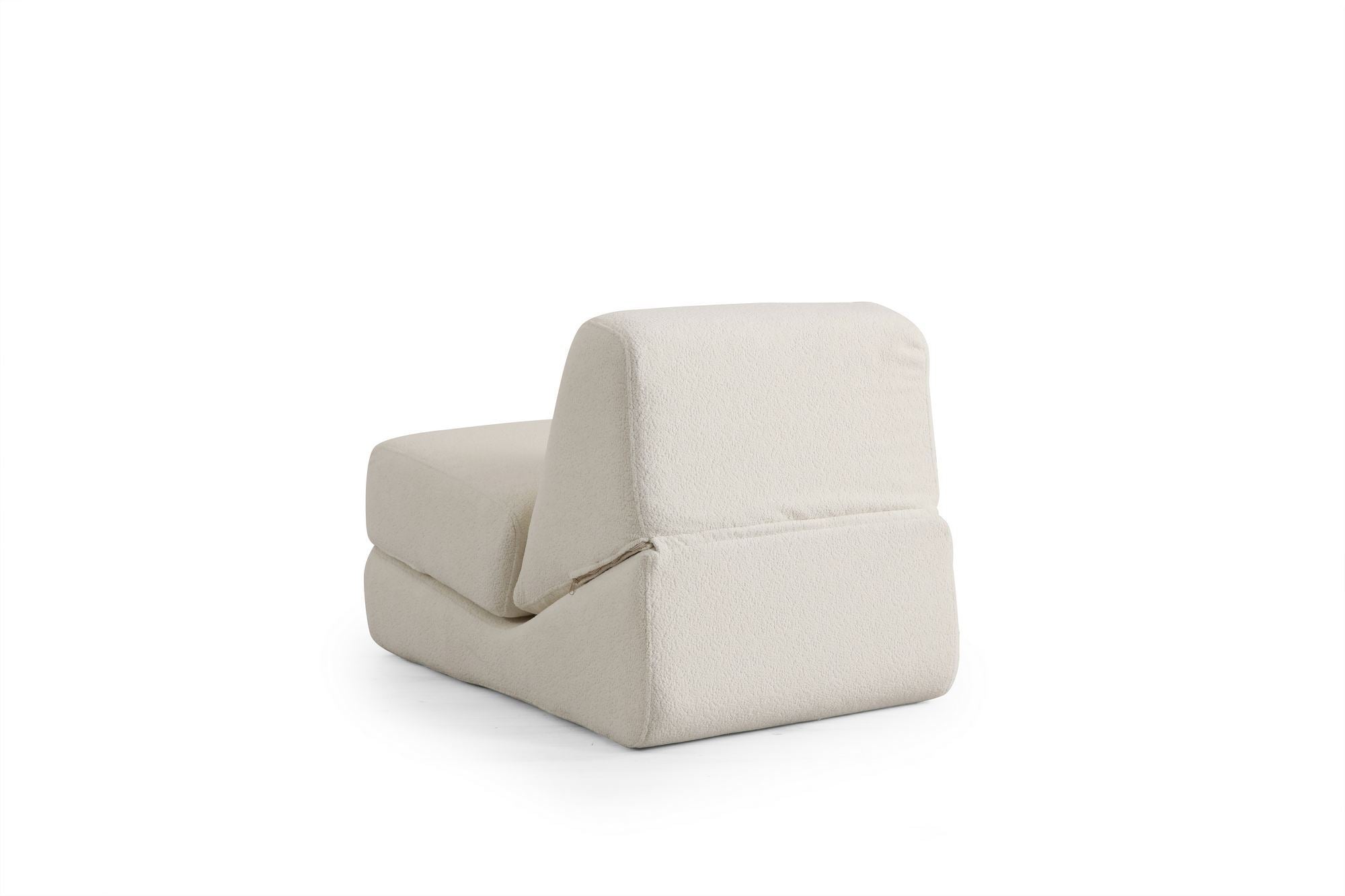 Poltrona-Cama de 1 lugar – 70 cm x 100 cm x 70 cm – Branco – Poliester