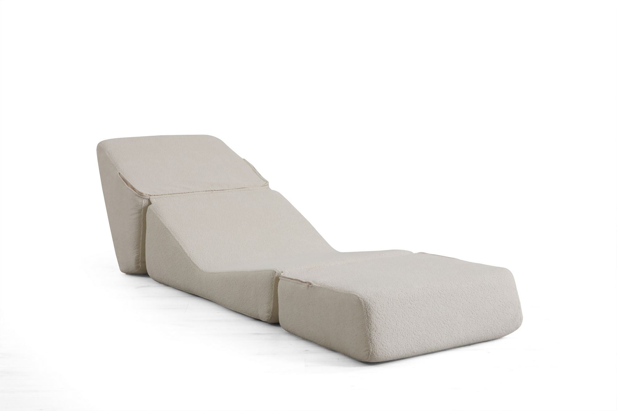 Poltrona-Cama de 1 lugar – 70 cm x 100 cm x 70 cm – Branco – Poliester