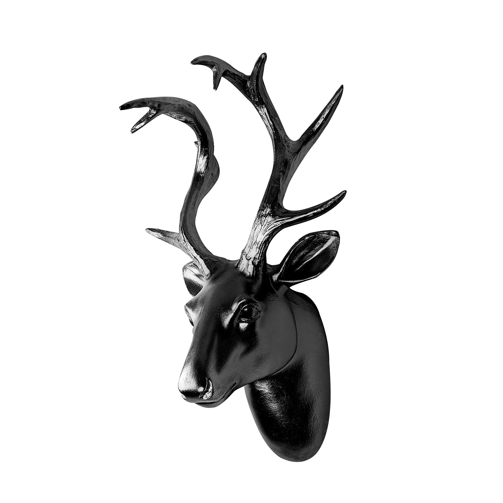Acessório decorativo de parede – 26 x 38 x 17 cm – Preto – 100% poliéster