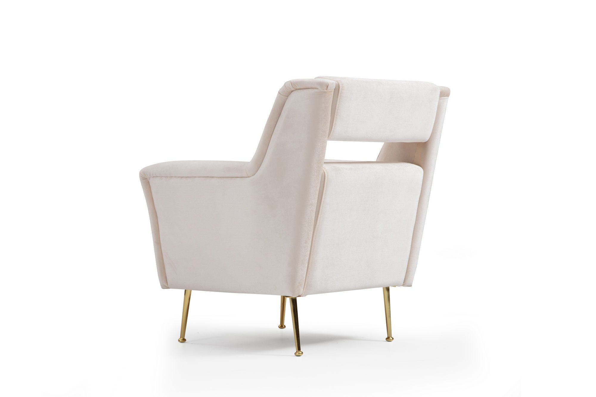 Poltrona – 79 cm x 93 cm x 76 cm – Cor Creme – Madeira de Faia e Aglomerado