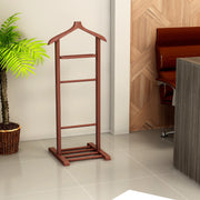 Cabide de madeira – 33,5 cm L x 120 cm A x 46 cm P – cor nogueira