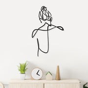 Acessório de parede decorativo de metal preto elegante, 39 x 57 cm | 100% metal, 1,5 mm de espessura | Perfeito para decoração moderna e arte de parede exclusiva