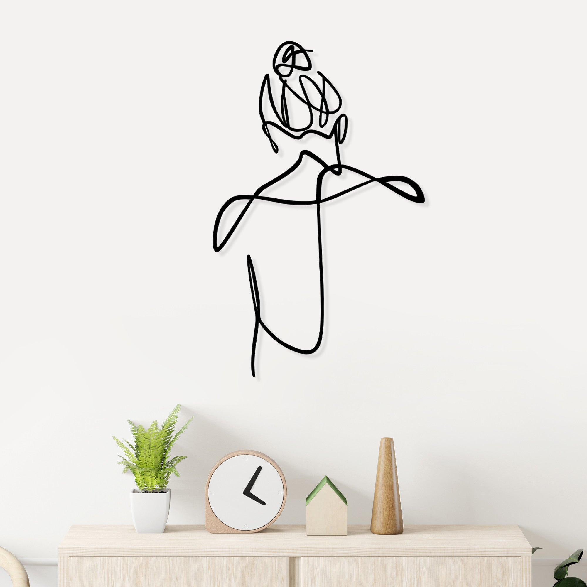 Acessório de parede decorativo de metal preto elegante, 39 x 57 cm | 100% metal, 1,5 mm de espessura | Perfeito para decoração moderna e arte de parede exclusiva
