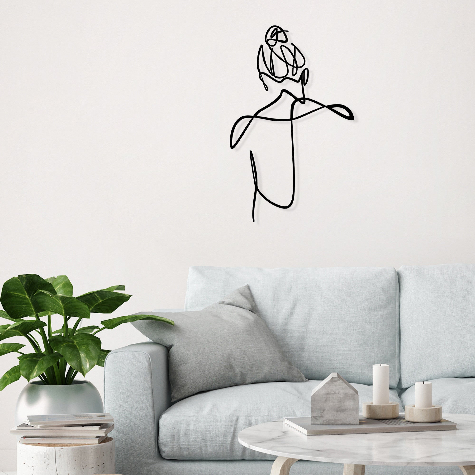Acessório de parede decorativo de metal preto elegante, 39 x 57 cm | 100% metal, 1,5 mm de espessura | Perfeito para decoração moderna e arte de parede exclusiva