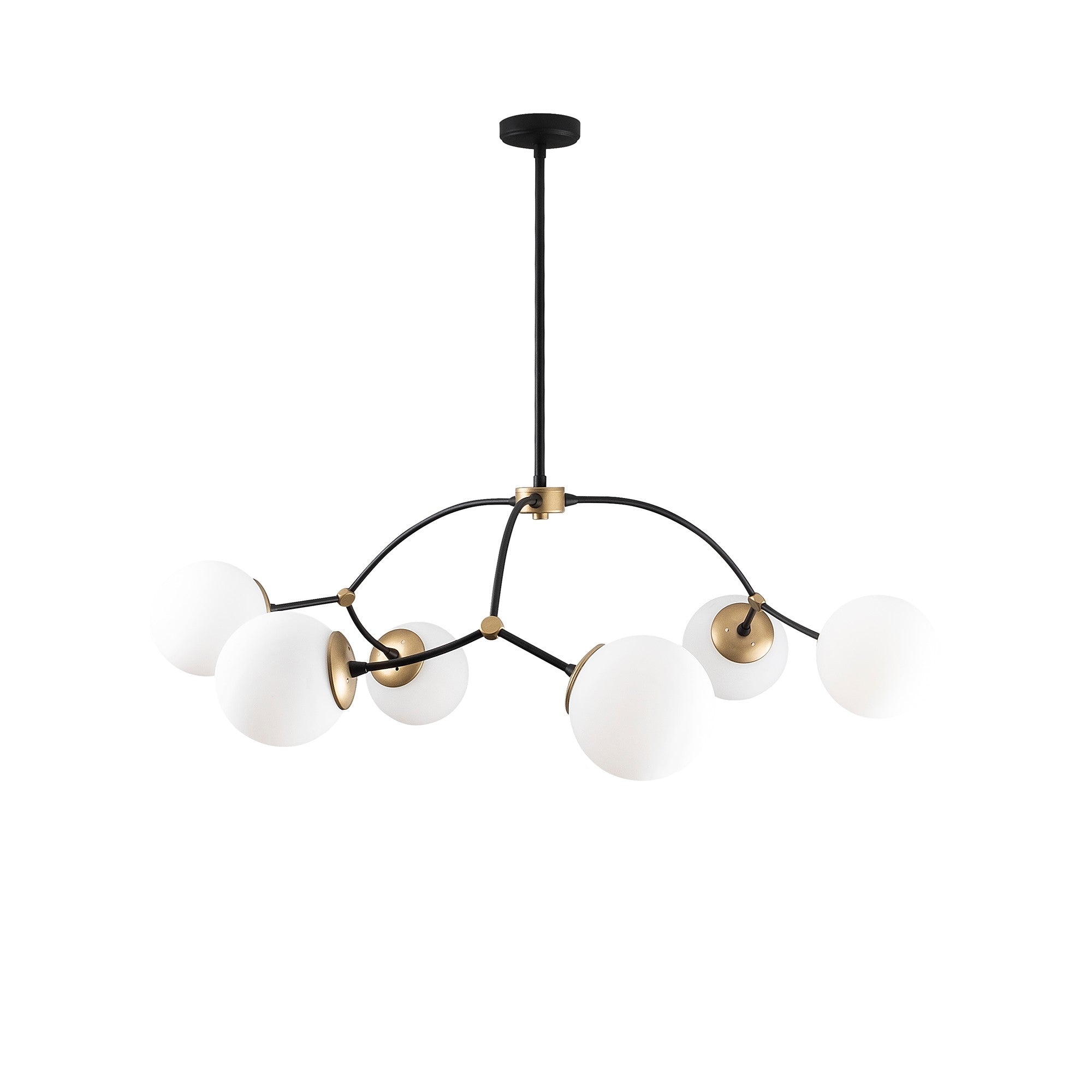 Candeeiro de Teto – 90 x 90 cm – Branco e Preto – Ferro