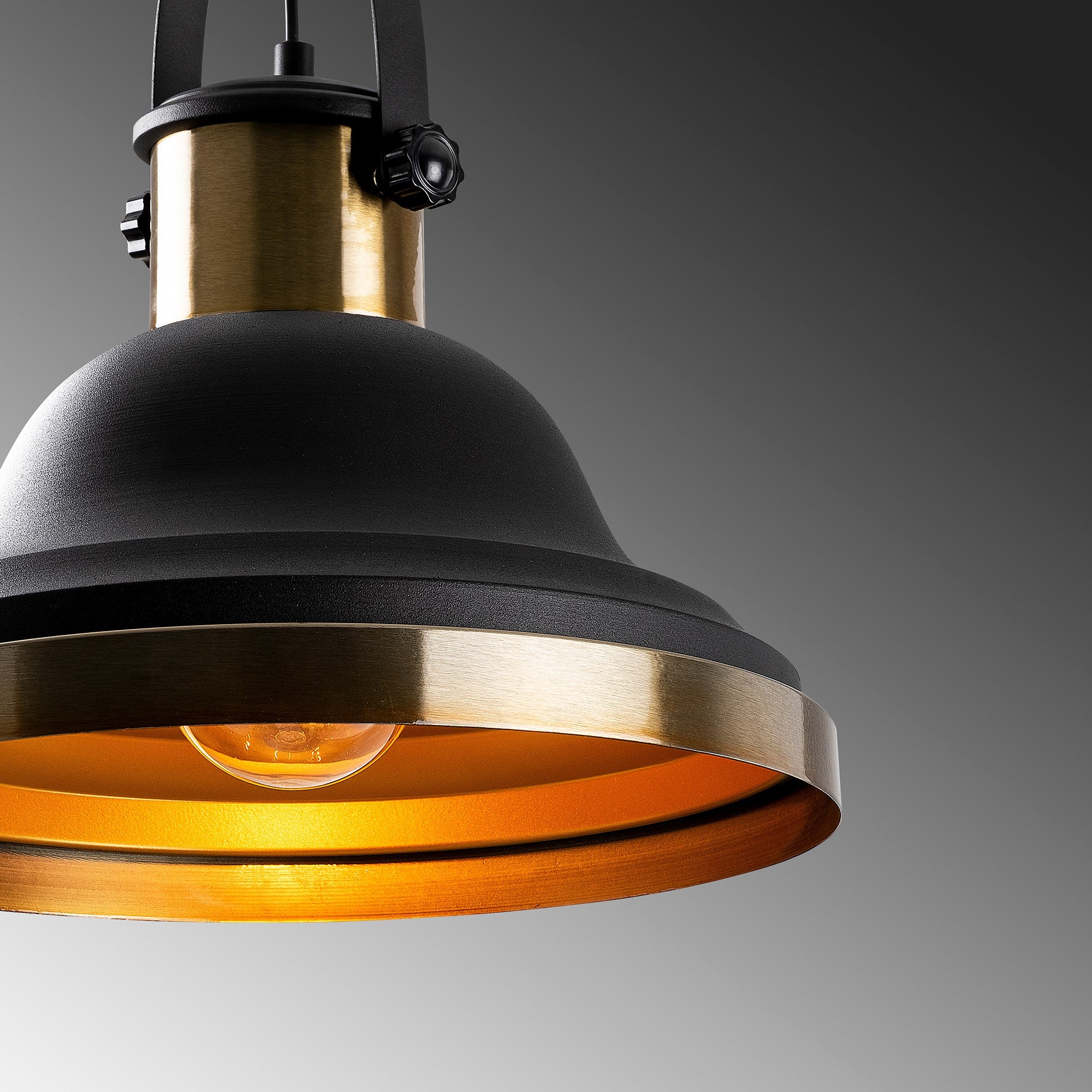 Candeeiro de Teto – 30x30 cm – Preto – Metal