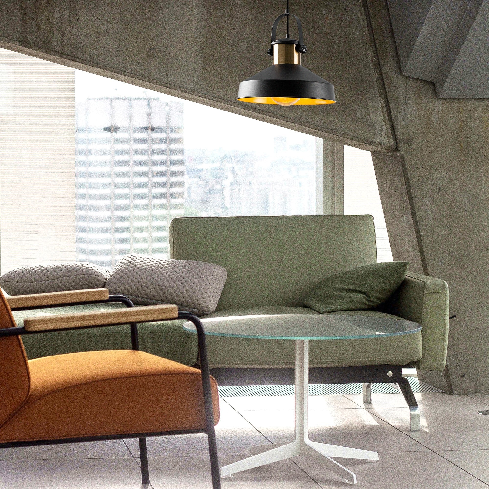 Candeeiro de Teto – 35x35 cm – Preto – Metal