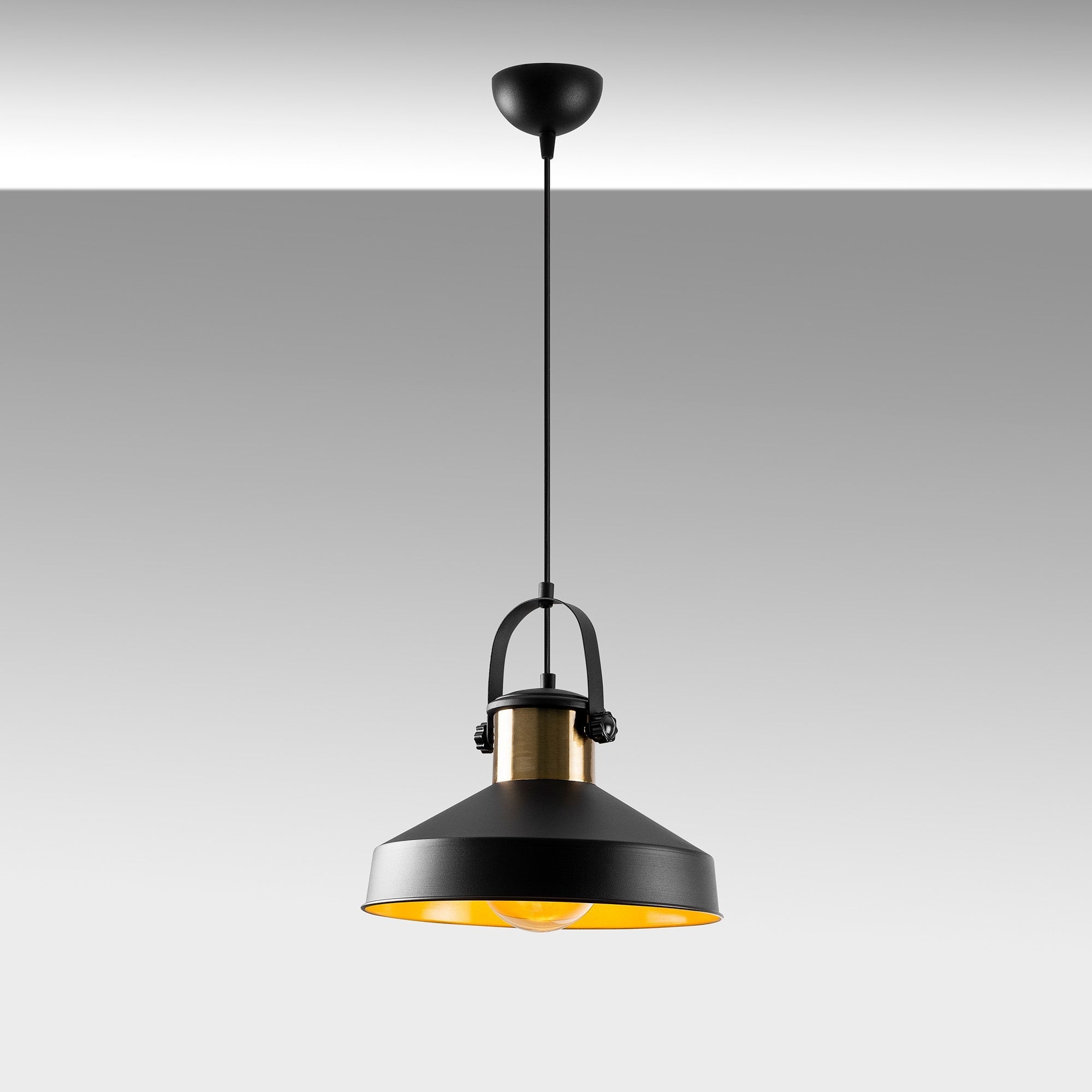 Candeeiro de Teto – 35x35 cm – Preto – Metal