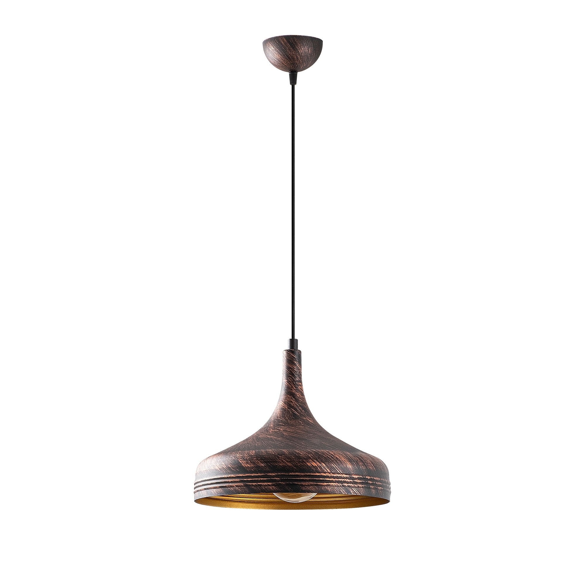 Candeeiro de Teto – 30 x 30 cm – Cobre – Metal