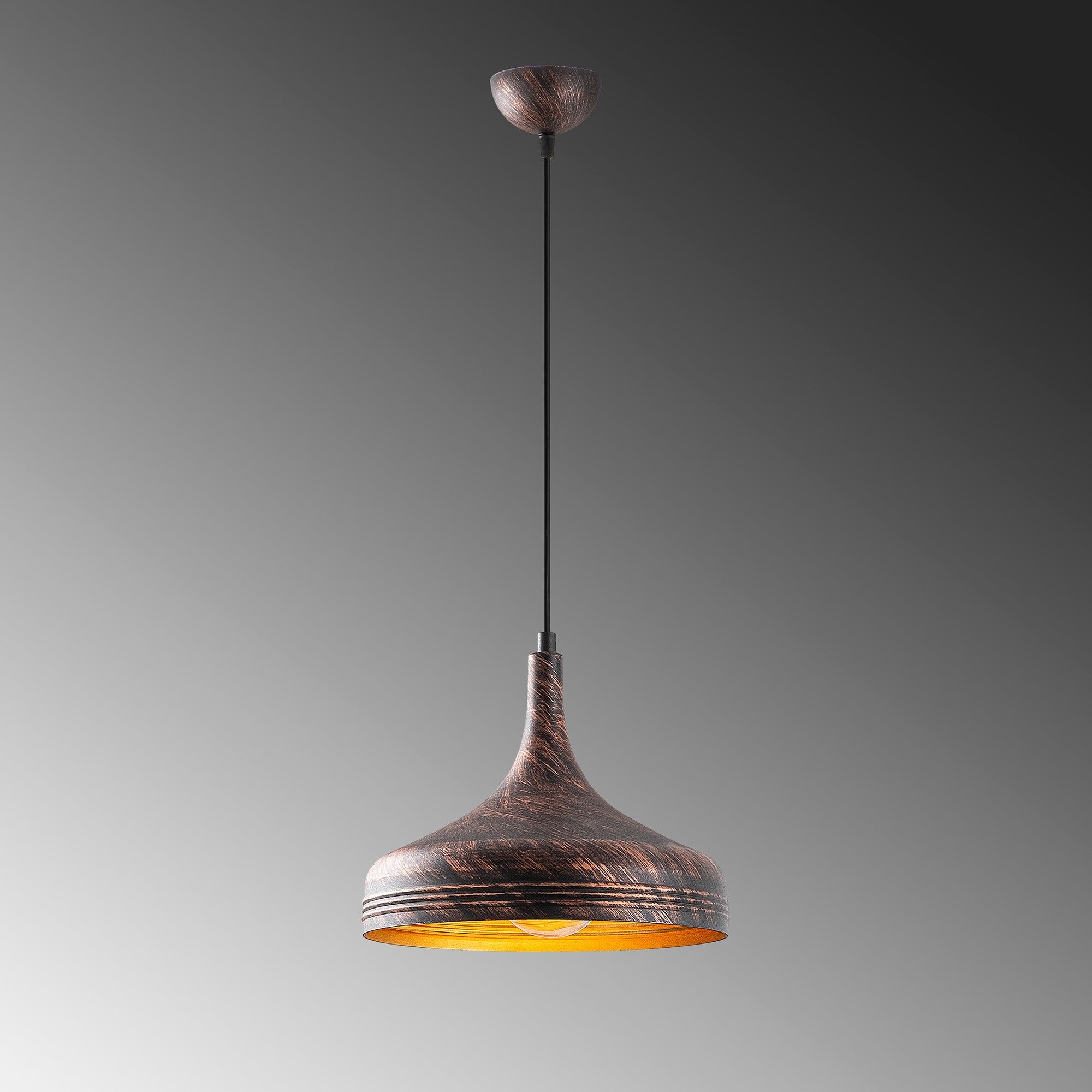 Candeeiro de Teto – 30 x 30 cm – Cobre – Metal