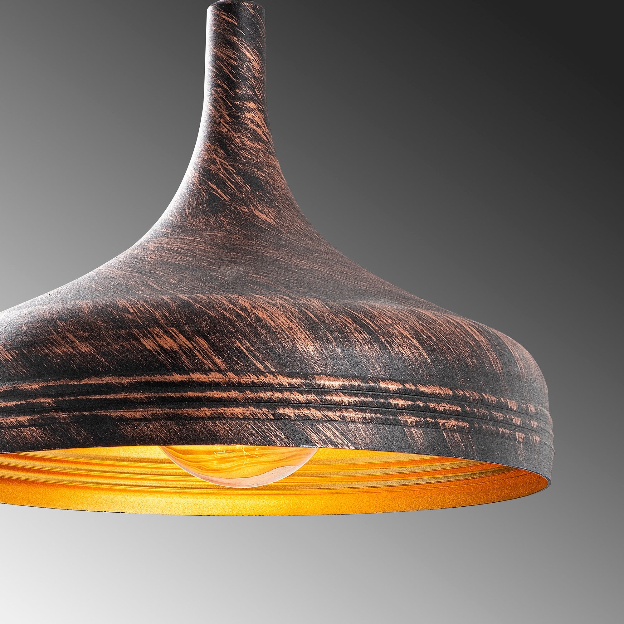 Candeeiro de Teto – 30 x 30 cm – Cobre – Metal