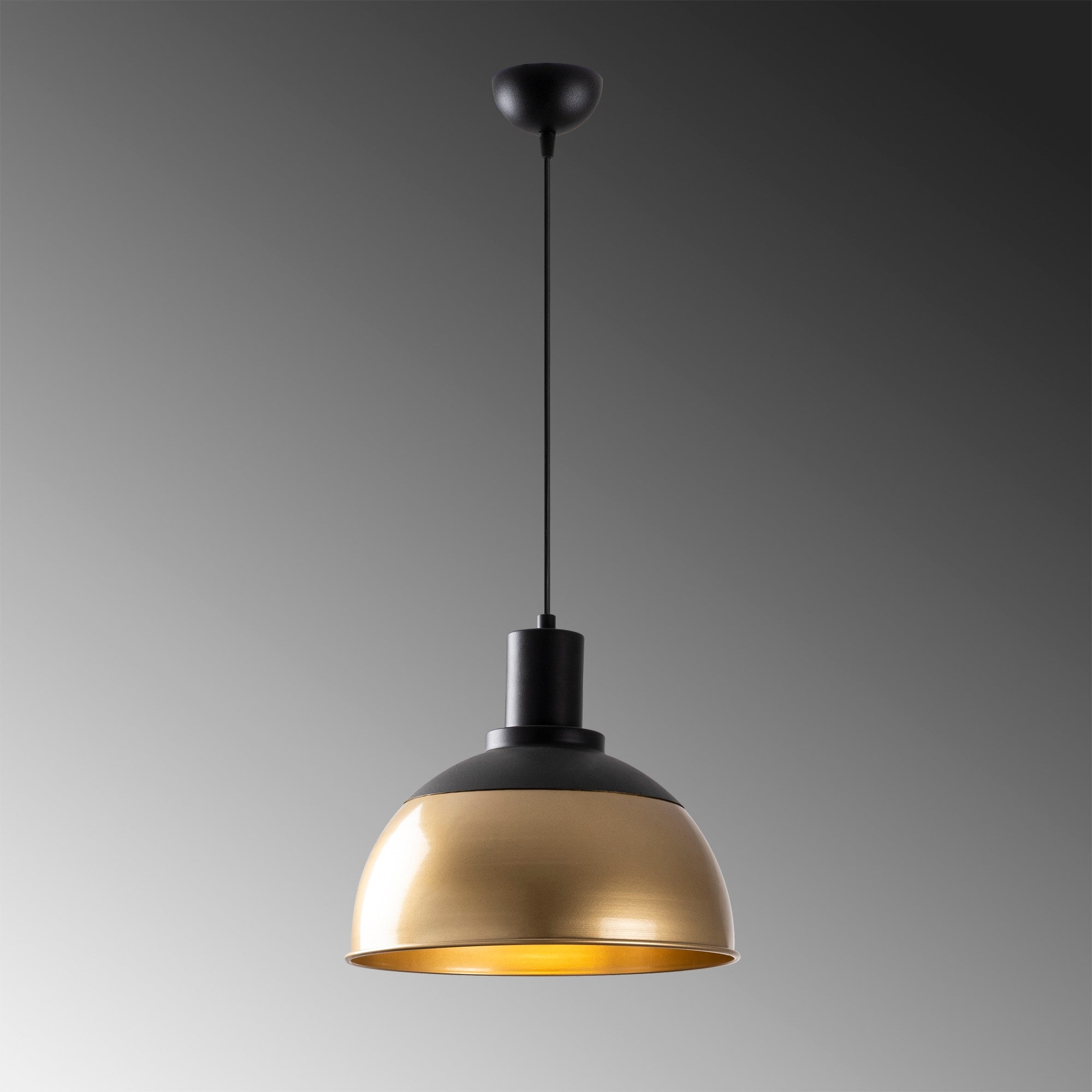 Candeeiro de Teto moderno – 30x30 cm – Preto e Vintage – Metálico