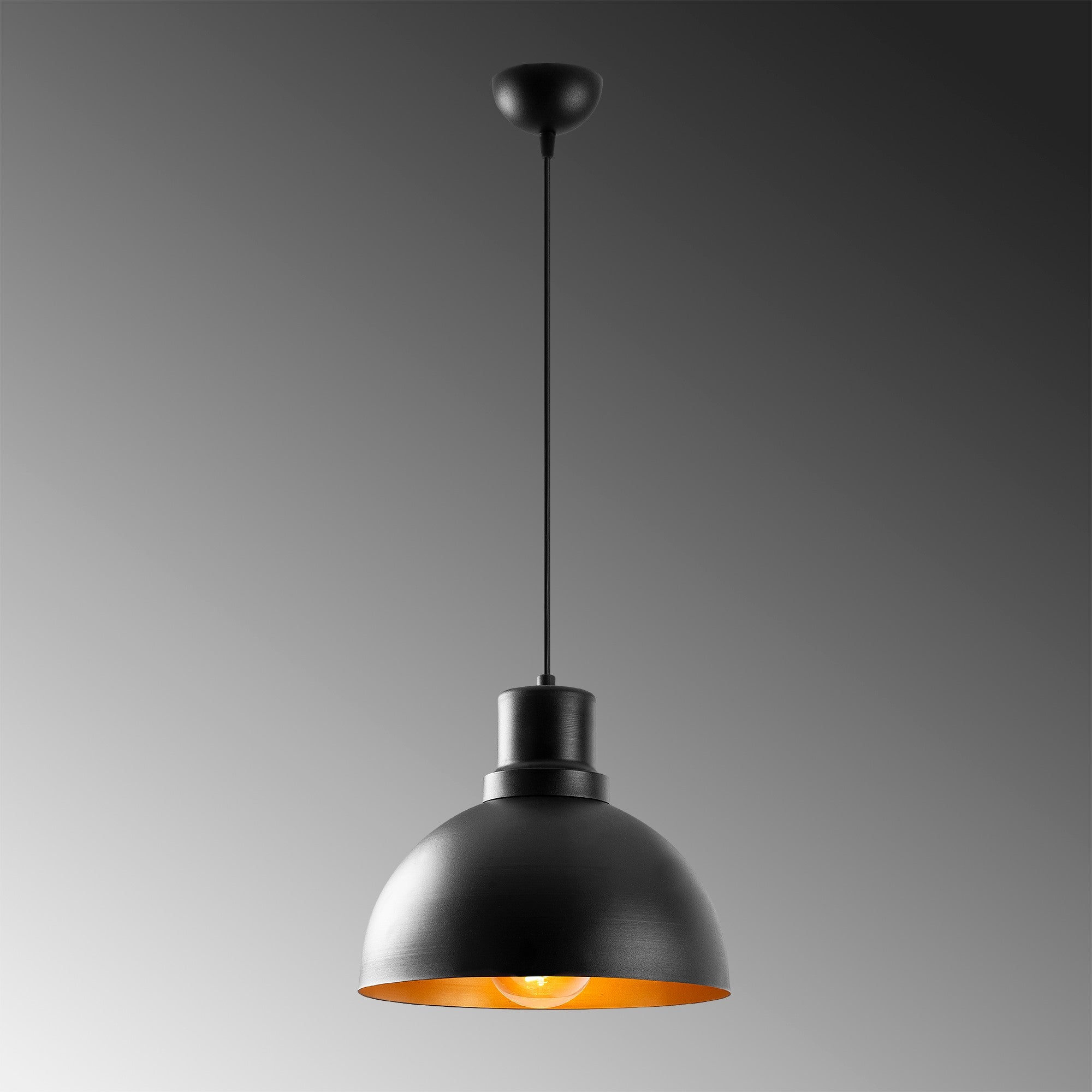 Candeeiro de Teto – 30x30 cm – Preto – Ferro
